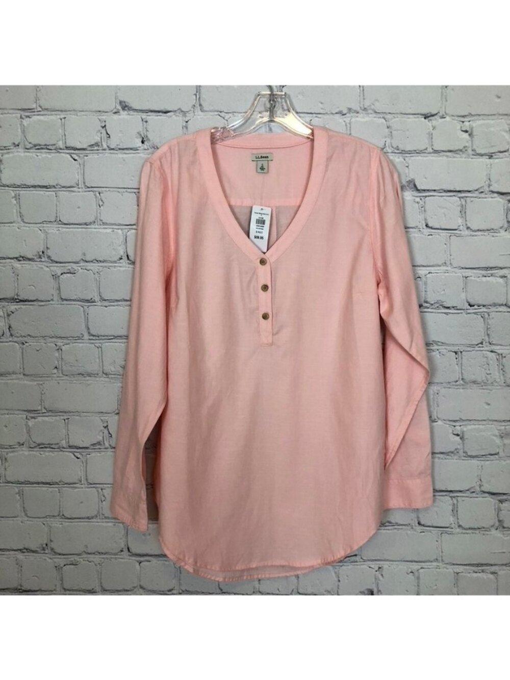 NWT LL Bean Pink Tencel Blend Shirt Size S